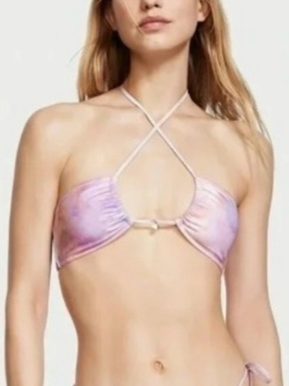 SALE Victorias Secret Bikini Bandeau Cloud Purple Pink Top XS